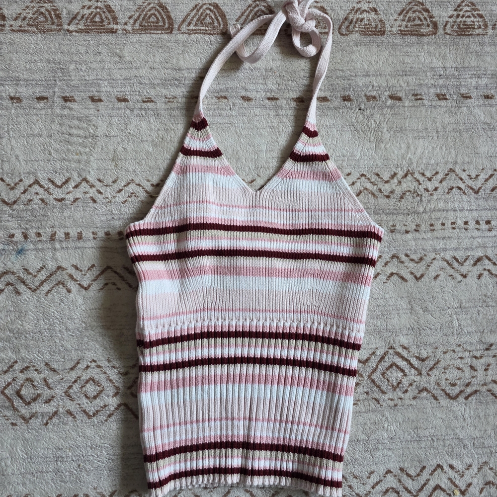 Wet Seal Pink and White Striped Camisole